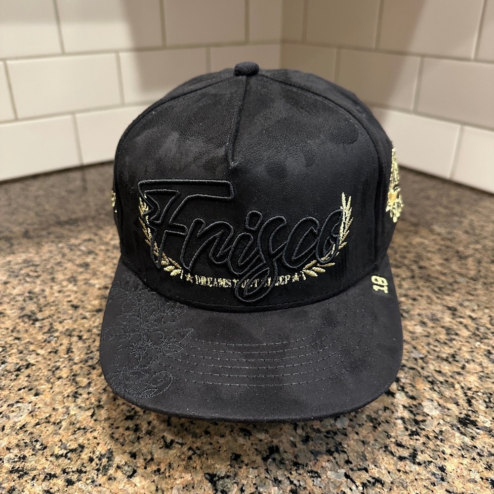 DVNIEL LUU Frisco "Dreams Don't Sleep" Suede Snapback Hat Adjustable Black Gold
